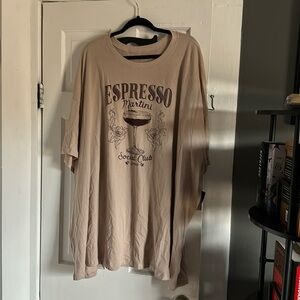 Espresso oversized fit cotton tee